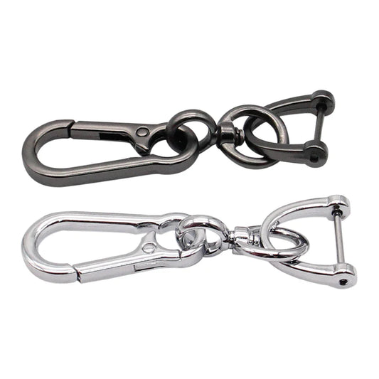 Anti-Lost Car Key Pendant | Creative Simple Stainless Steel Keychain with Strong Carabiner