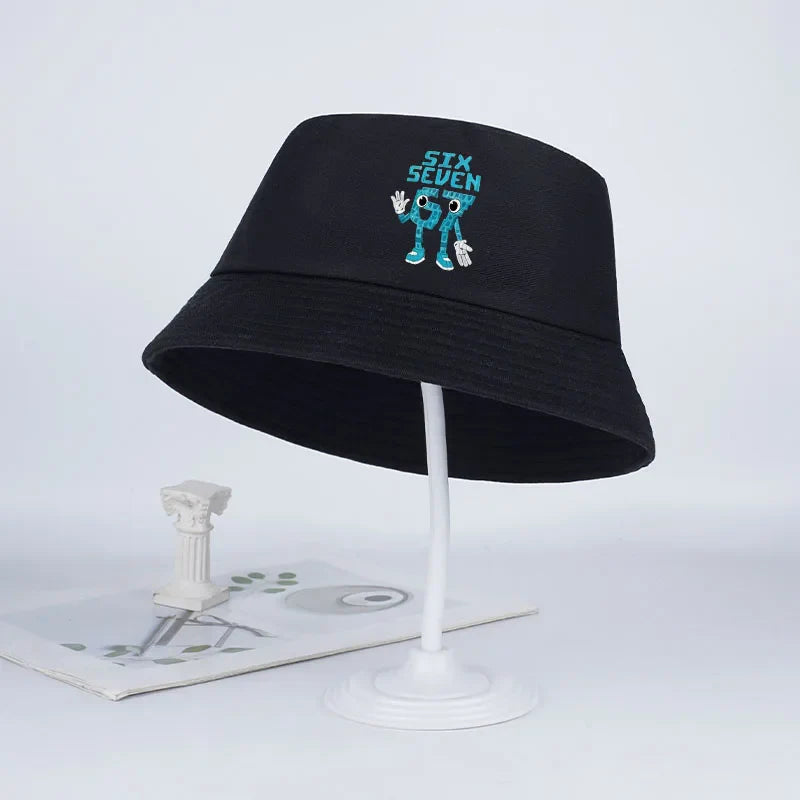 67 Cartoon Printed Kids Bucket Hat | Unisex Sun Hat for Outdoor Play