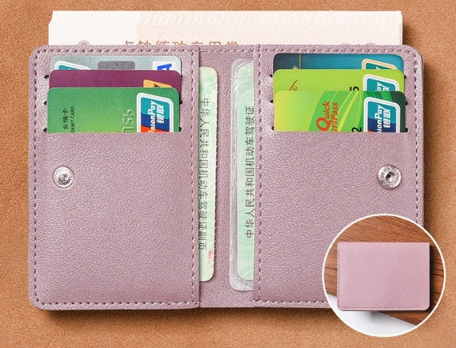 Classic PU Leather Slim Wallet | Unisex Card Holder and Coin Purse