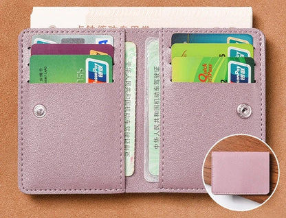 Classic PU Leather Slim Wallet | Unisex Card Holder and Coin Purse