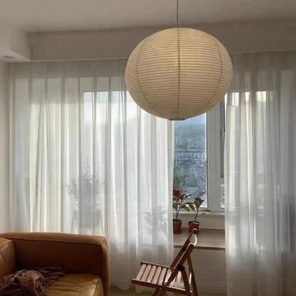 Japanese Noguchi Paper Lantern Pendant Light Sphere Ceiling Lamp for Home Décor