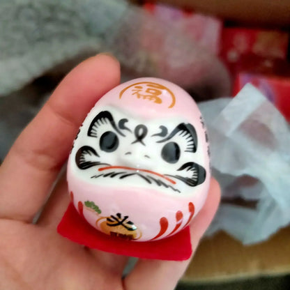 Cerámica Japonesa Daruma Artesanía Gato de la Suerte de Dibujos Animados Adorno de la Fortuna Paisaje Accesorios de Decoración del Hogar Regalos Decoración de la Sala de Estar
