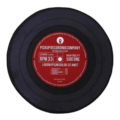 Tapis rond VIKAMA Record Music Cd Tapis de sol pour chaise de jeu Chambre décorée Salon Grande surface Tapis antidérapant