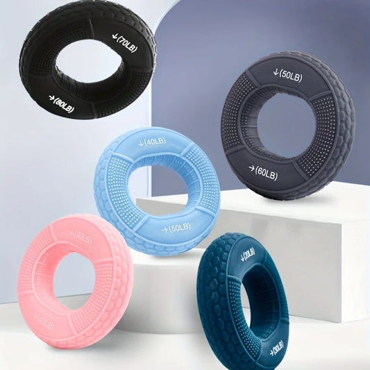 Anillo de silicona para agarre de mano para entrenamiento de fuerza | Expansor carpiano ajustable de 20-80LB
