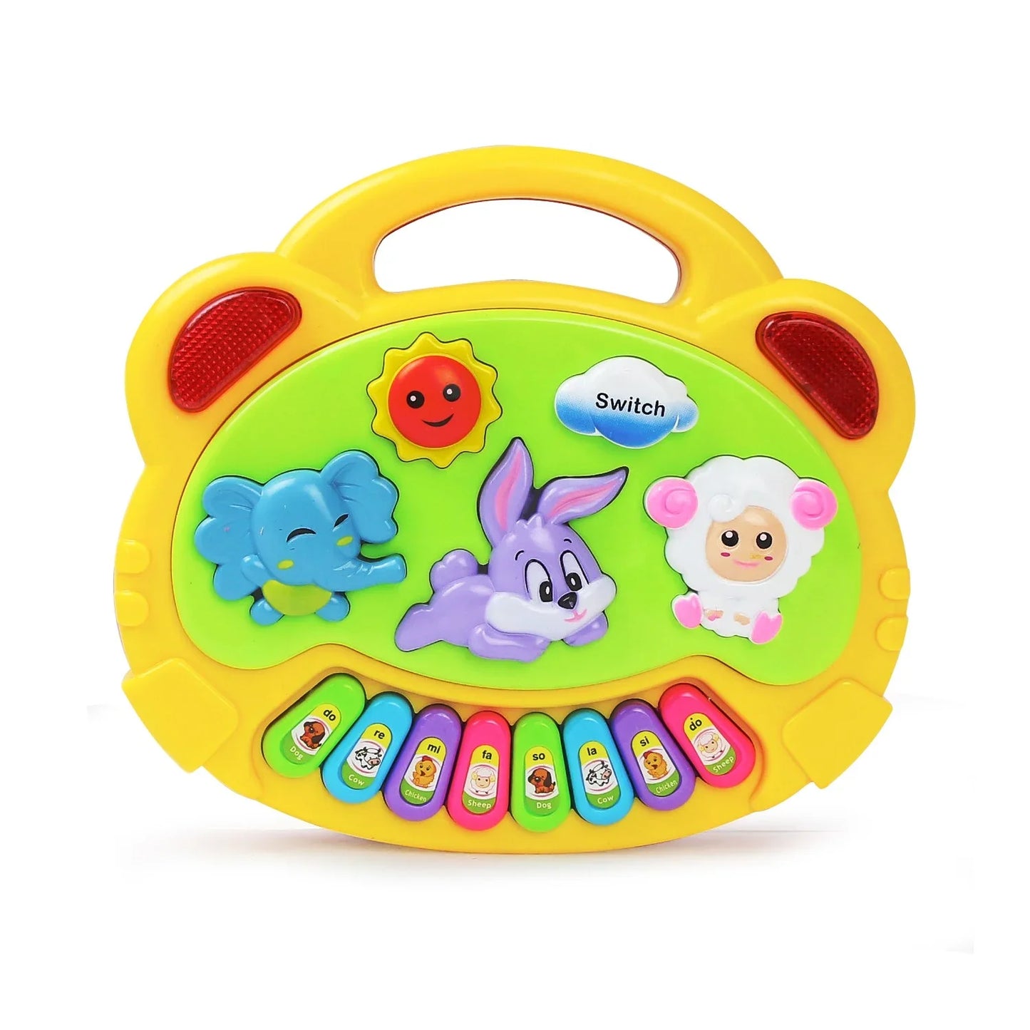 Jeu de piano-clavier de dessin animé pour enfants avec musique lumineuse clignotante Sons d'animaux Jouets musicaux pour bébés Jouets éducatifs Cadeaux pour enfants