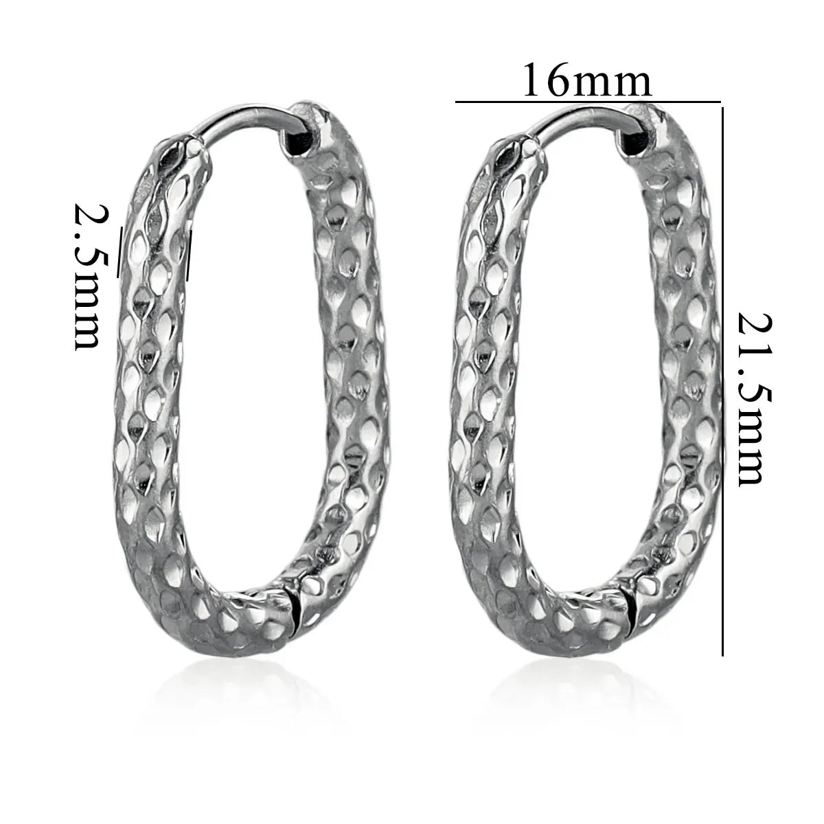 6pcs Stainless Steel Rectangular Textured Earrings Set | 18K PVD Gold Plated DIY Jewelry Parts