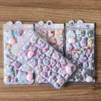 3D Cartoon Sticker Pack | Cute Decorative Embellishment for Planners and Devices
