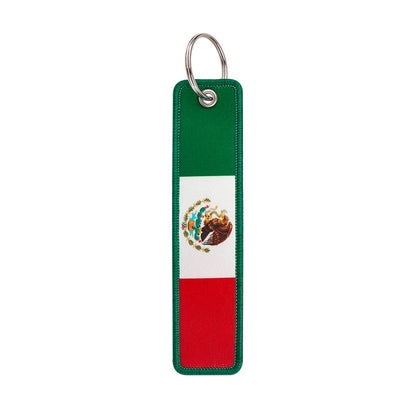 National Flags Embroidered Key Fob | Fashion Keychain Gift for Men and Women