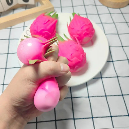 Dragon Fruit Squish Ball | Stress Relief Fidget Toy for Kids and Adults