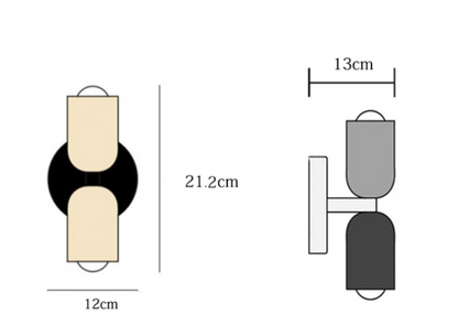 Modern Minimalist Cylinder LED Wall Sconce Iron Indoor Wall Light