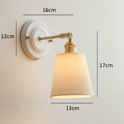 Vintage Japanese Ceramic Wall Lamp