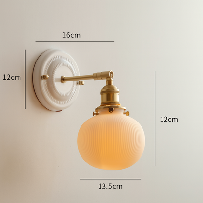 Vintage Japanese Ceramic Wall Lamp