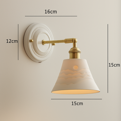 Vintage Japanese Ceramic Wall Lamp