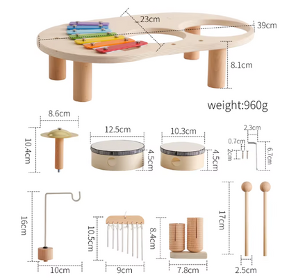 Montessori Baby Music Table Wooden Xylophone Educational Toy Gift