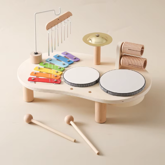 Montessori Baby Music Table Wooden Xylophone Educational Toy Gift
