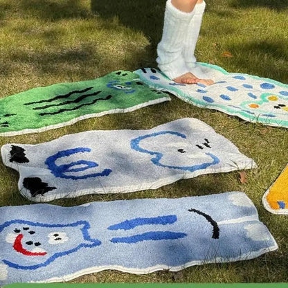 Vikama Cartoon Animal Imitation Cashmere Rug Comfortable Soft Bedroom Bed Blanket Housewarming Children Gift Home Decor