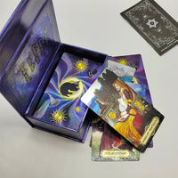 New Pattern Gold Foil Tarot Cards Witch Divine Predictive Board Game Waterproof Mystery Deck For Beginners And Collectors
