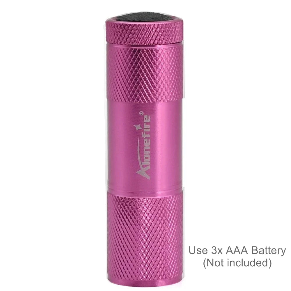 Alonefire 9 LED Mini Flashlight | Compact Portable Aluminum Torch
