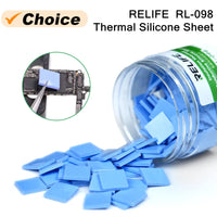 RELIFE RL-098 100PCS Pre-cut Thermal Pads for IC Chip | High Conductivity Silicone Sheets