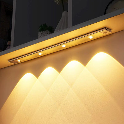 Motion Sensor Light Wireless USB LED Night Light for Under Cabinet Lighting