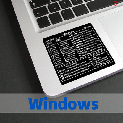 Windows PC Keyboard Shortcut Sticker | Reference Guide for Laptop Desktop
