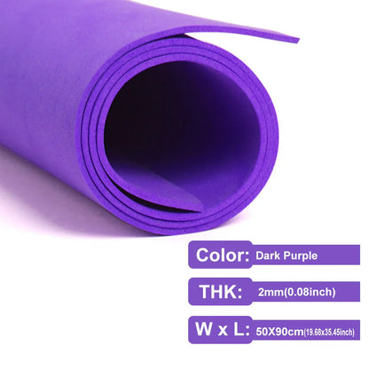 16 Colors EVA Foam Sheets 50x90cm | Colorful Craft Foam for Cosplay and DIY