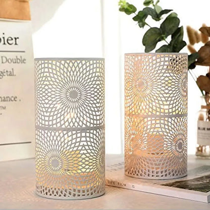 2Pcs Battery LED Table Lamps – Modern Cylinder Cordless Lights for Home & Wedding