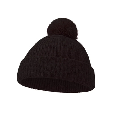 Solid Pom Knitted Baby Beanie | Newborn Infant Winter Hat