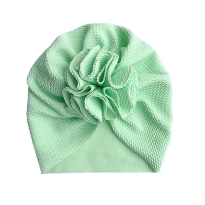 Baby Girl Turban Hat | Lovely Flower Soft Cap for Newborn Photography