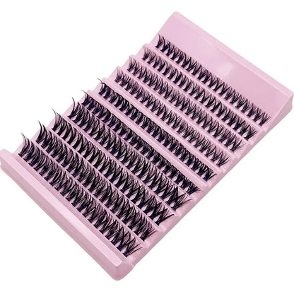 Individual Lashes 8-16mm 200pcs Cluster Lashes | Natural Look Mixed Tray for DIY Eyelash Extension