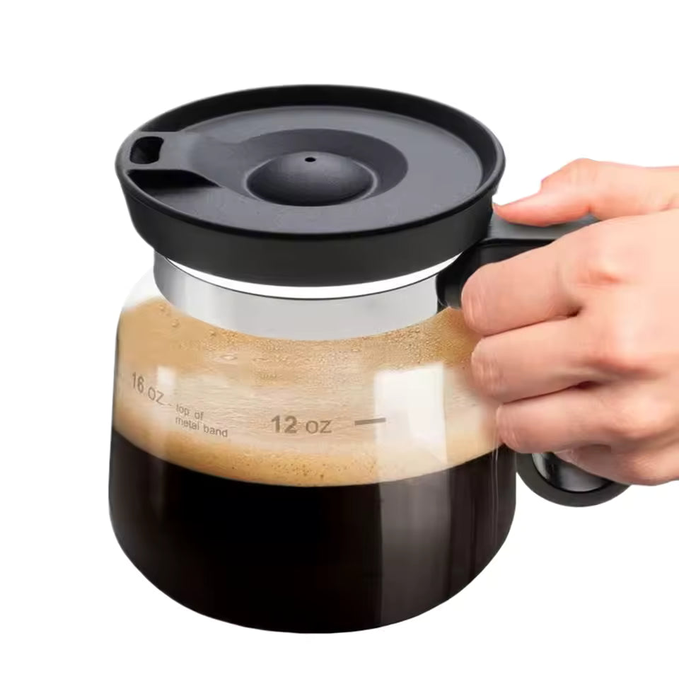 16oz Coffee Pot Style Mug Glass Mug