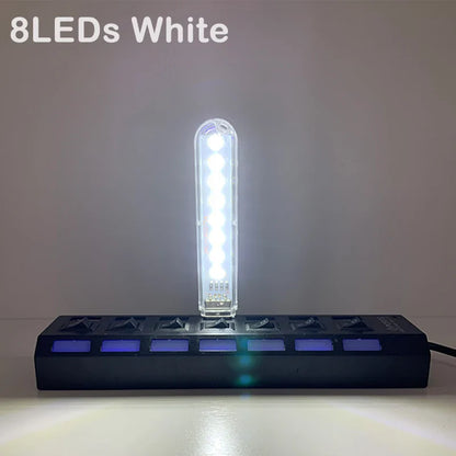 Mini USB LED Desk Lamp | 8 Color Night Light with Eye Protection