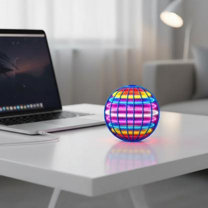 Flying Orb Boomerang Ball LED Motorized Hover Toy