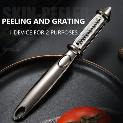 3 In 1 Fruit And Vegetable Peeler Kitchen Gadget Potato Carrot Slicer Alloy Sharp Grater Multifunctional  Kitchen Accessories