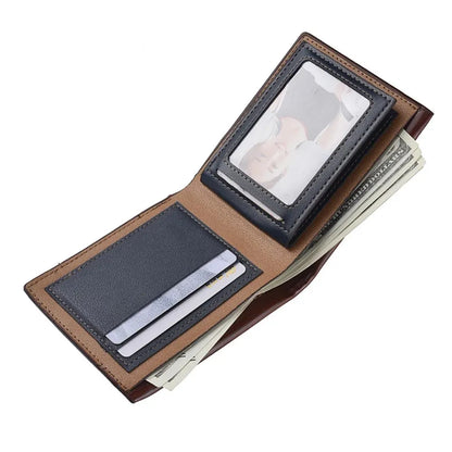 Men's Slim PU Leather Wallet | Business Credit Card Holder