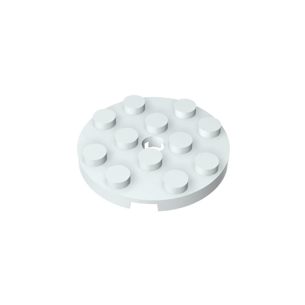 Gobricks GDS-841 Round Plate 4x4 with Hole | Compatible Building Block for DIY Creations