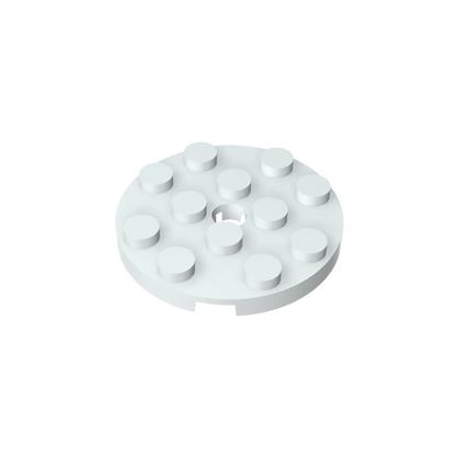 Gobricks GDS-841 Round Plate 4x4 with Hole | Compatible Building Block for DIY Creations