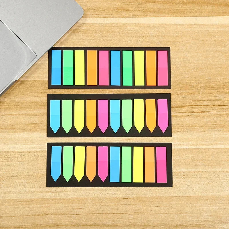 200 Sheets Fluorescent Self Adhesive Memo Pads | Colorful Sticky Notes for Study and Office