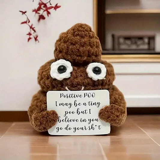 Tissage créatif de fils faits à la main avec une énergie positive, cartes de crottes de jouets drôles et mignons, cadeaux pour amis, cadeaux de Noël.