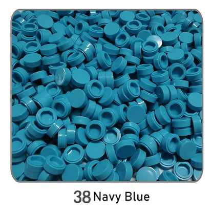 1000Pcs Tile 1x1 Round Building Blocks | 52 Color DIY Educational Creative Toy Set