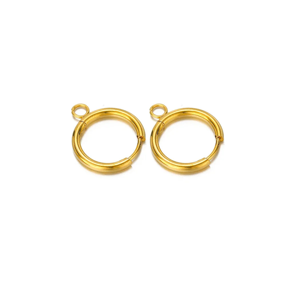 Stainless Steel Gold Earring Hooks with Ear Posts and Jump Rings | DIY Jewelry Making Supplies
