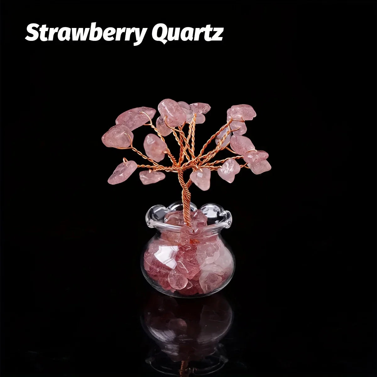 Arbre en gravier de cristal d'améthyste : Fil de cuivre fait main, Pierres de guérison, Décoration miniature pour la maison, méditation, décoration