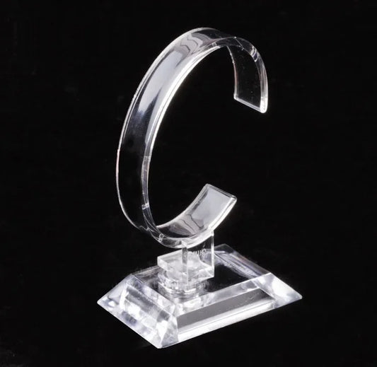 Transparent Watch Display Rack | C-Ring Counter Display for Bracelets
