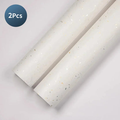 23.6 Floral Wrapping Paper Set | DIY Bouquet Wrap with Gold and Silver Accents