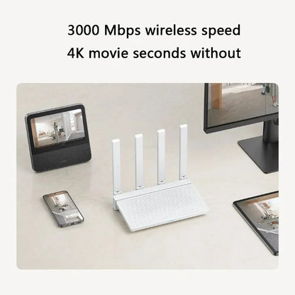 WiFi 6 AX3000 Dual Band Router 160MHz High Speed Wireless Router for Home