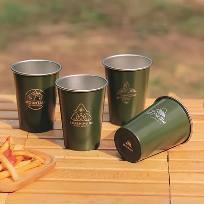 350ml Stainless Steel Beer Mug | Collapsible Outdoor Camping Cup
