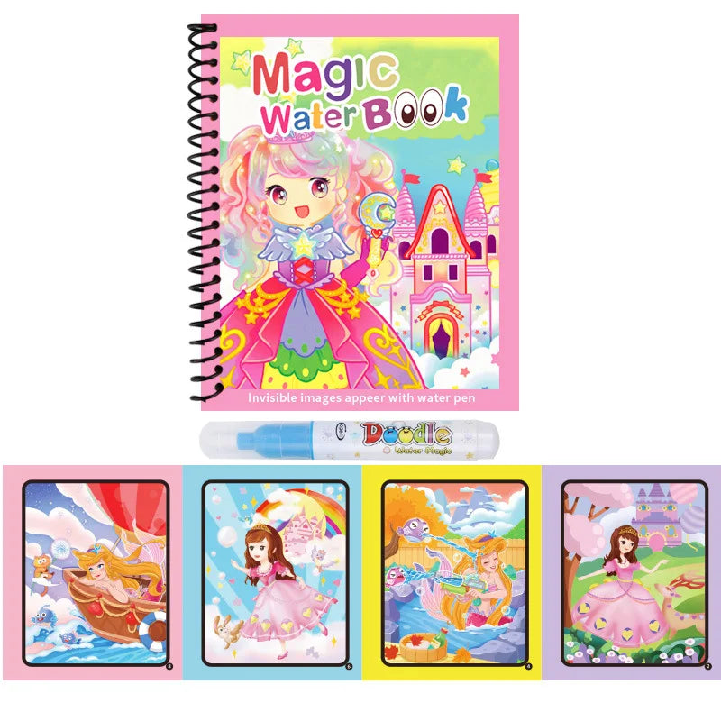 Reusable Water Drawing Book for Kids | Mess-Free Magic Coloring Pad