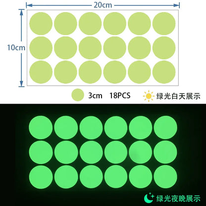 Glow in the Dark Wall Stickers | Luminous Dots Decals for Kids Room