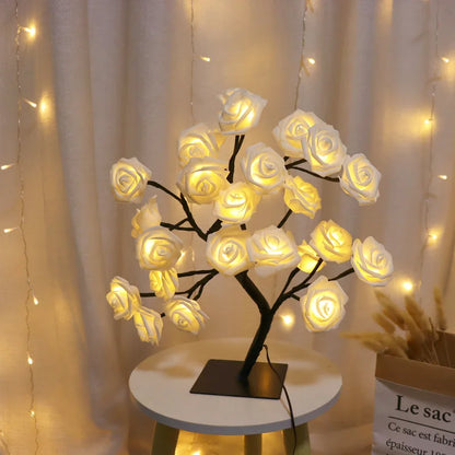 108LED Rose String Table Lamp | USB Powered Romantic Night Light for Party Decor