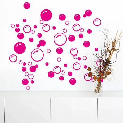 Removable Bubble Wall Stickers | Waterproof PVC Decals for Bathroom, Window & Kids Room